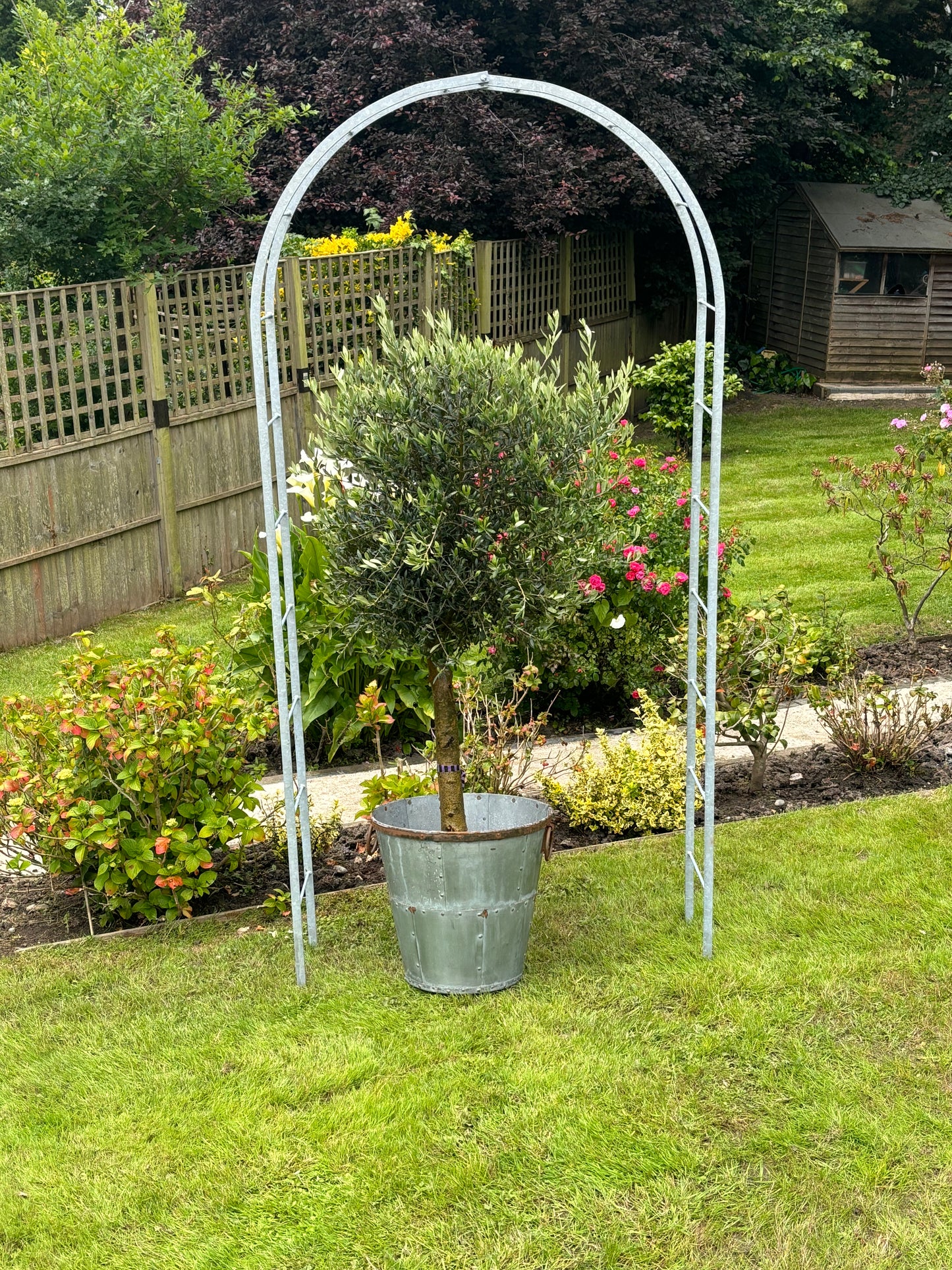 Large Galvanised Pot