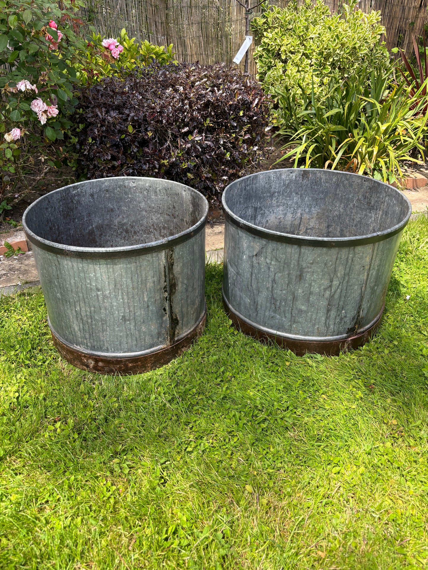 Galvanised Circular Planter