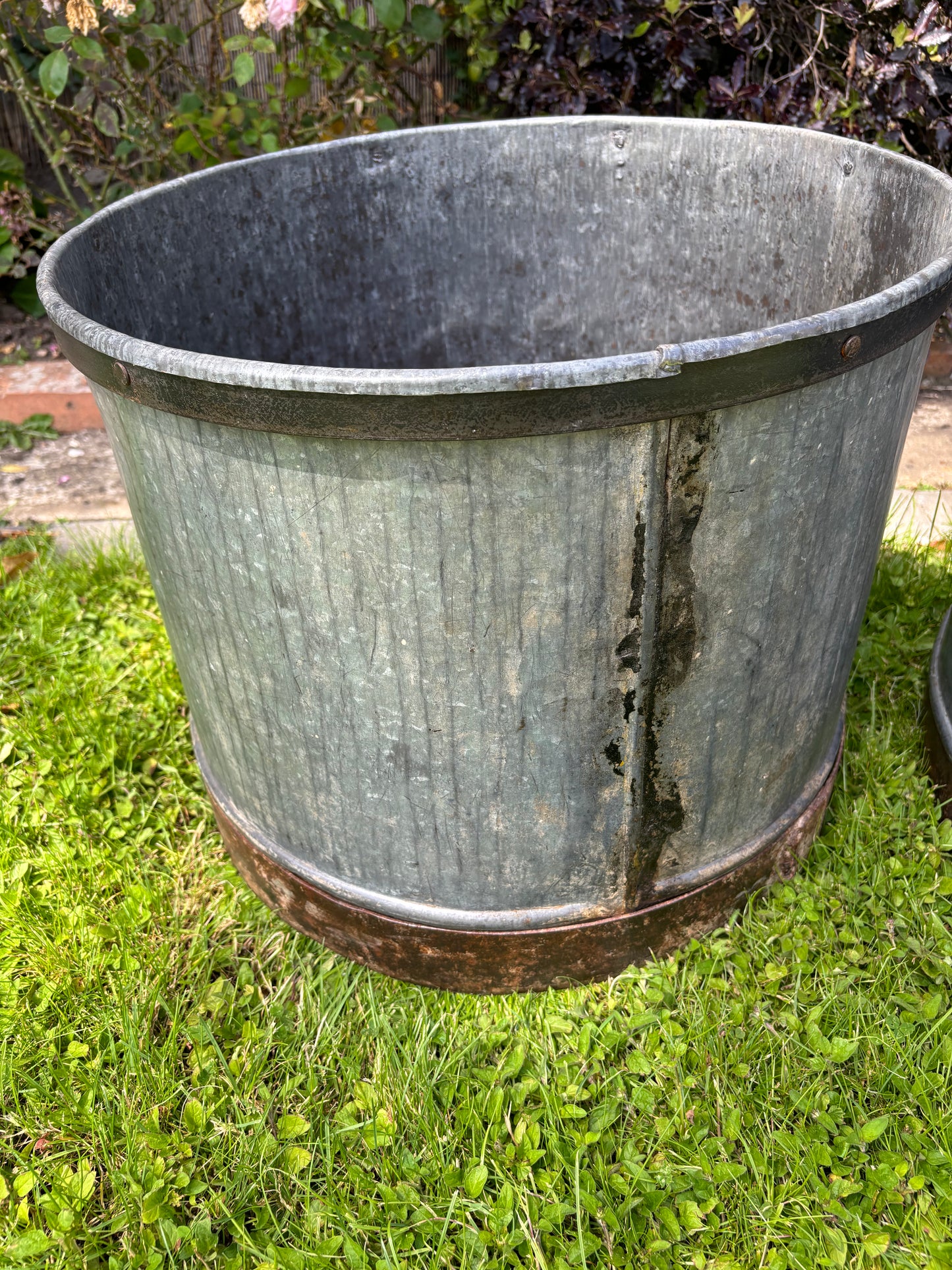 Galvanised Circular Planter